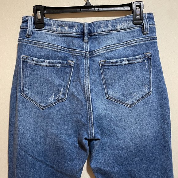 KanCan Signature Distressed Mom Fit Stretch Cuffed Jeans - Picture 13 of 16